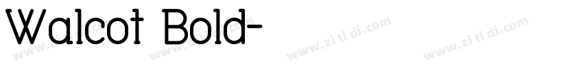 Walcot Bold字体转换
